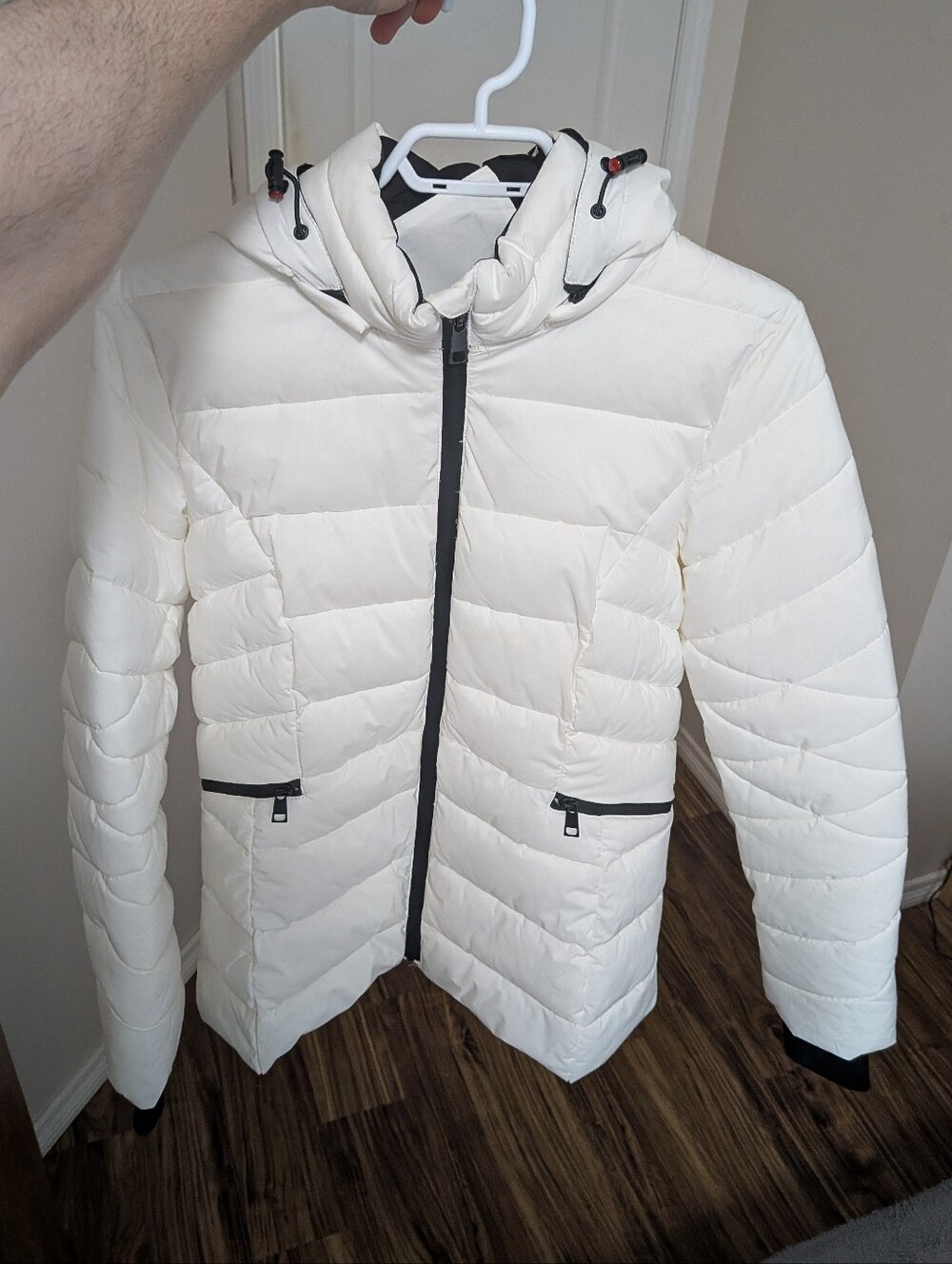 Laura Hooded Quilted Puffer Jacket - White